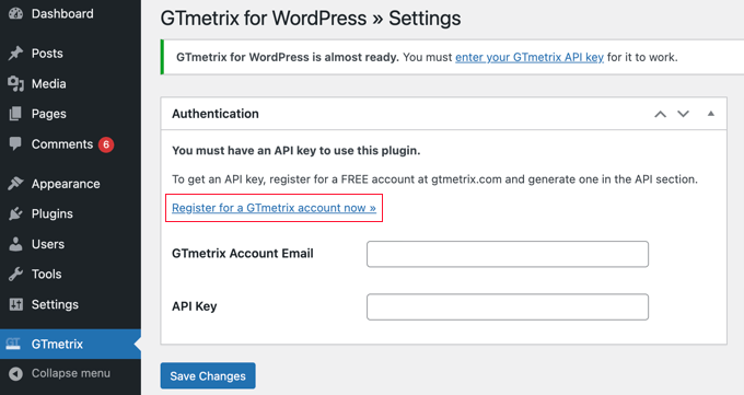 Check WordPress site speed with GTmetrix and increase the score