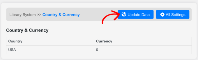 Click update data