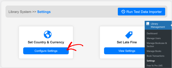 Edit library management settings