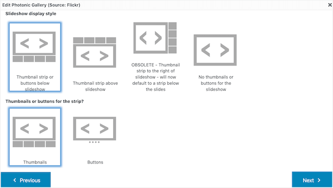 The Flickr slideshow layout