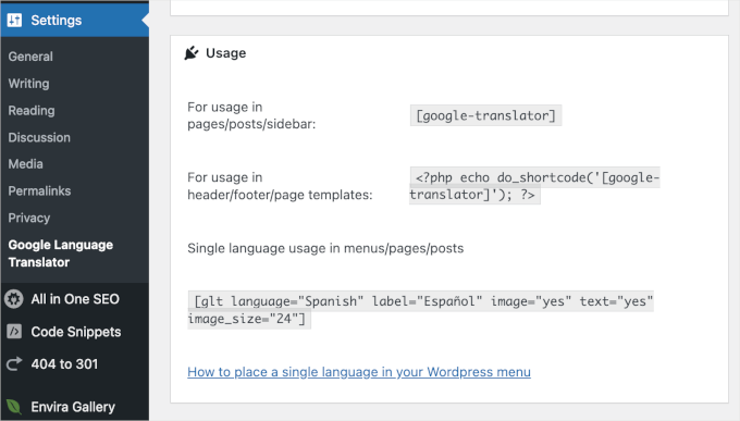 A quick guide for embedding Google Language Translator