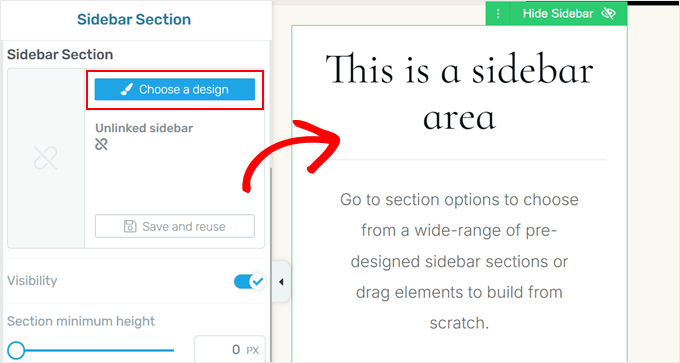 Customizing the sidebar's design in Thrive Architect