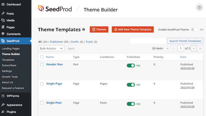 SeedProd 主题生成器