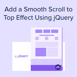 How Add a Smooth Scroll Top Effect in WordPress using jQuery