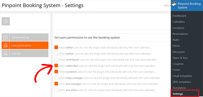 Configure user role settings