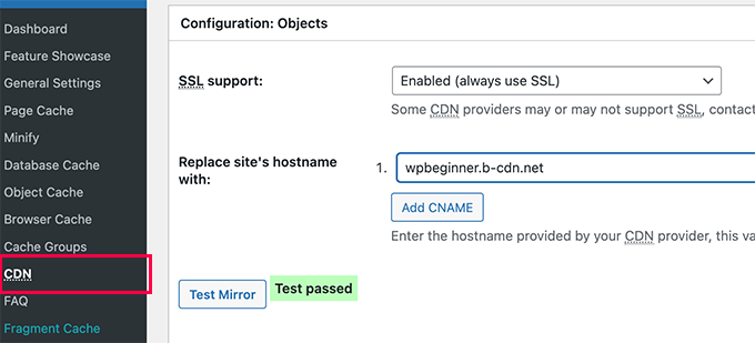 Add CDN hostname