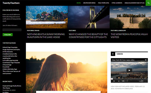 Twenty Fourteen - The new default WordPress theme for next year