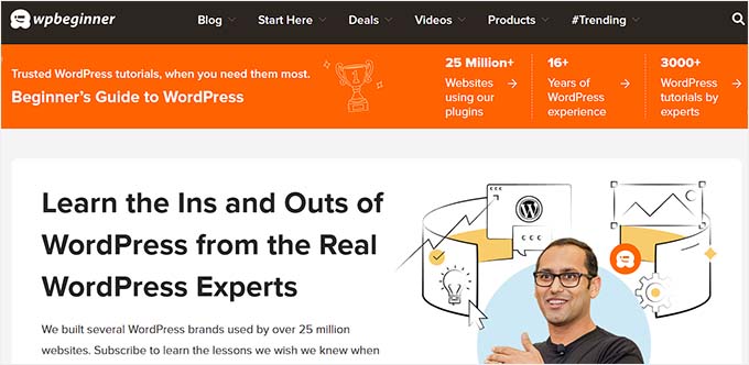 WPBeginner header