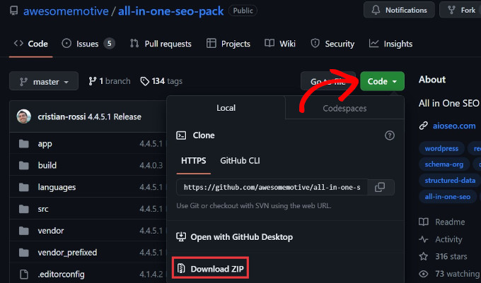 GitHub 下载 zip