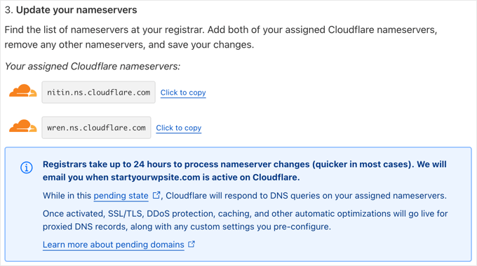 Update to Cloudflare's Nameservers