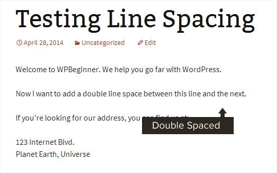 How To Add A Line Break In Wordpress New Line Spacing