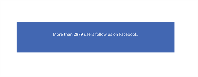 Facebook follower count