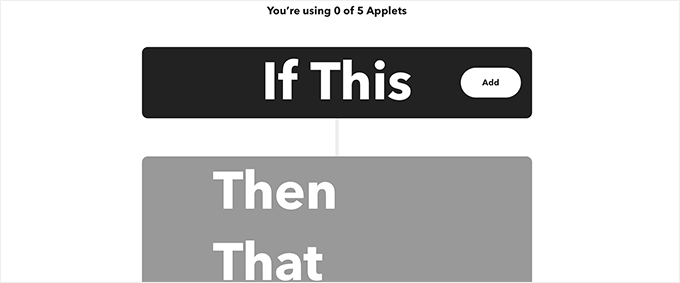 IFTTT add app