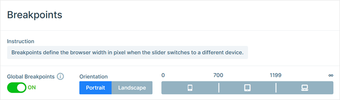 Smart Slider 3's breakpoints