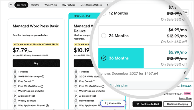 GoDaddy Cart Preview