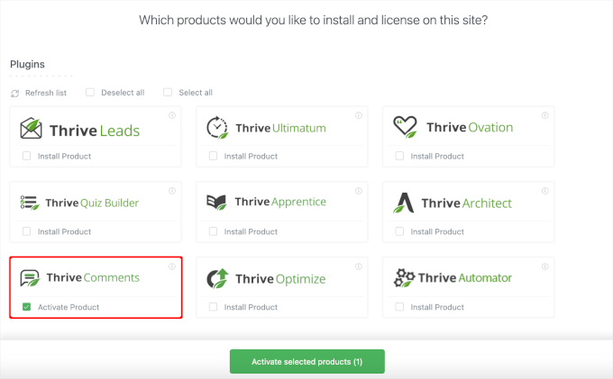 Install Thrive Comments