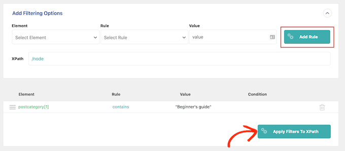 Apply a rule to a spreadsheet import