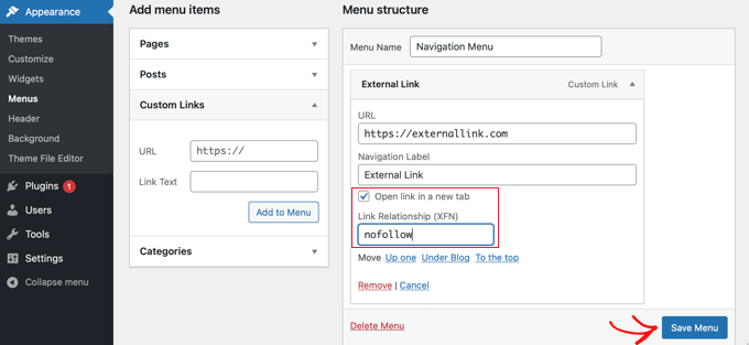 posts - How to use Add link pop up for a WordPress widget