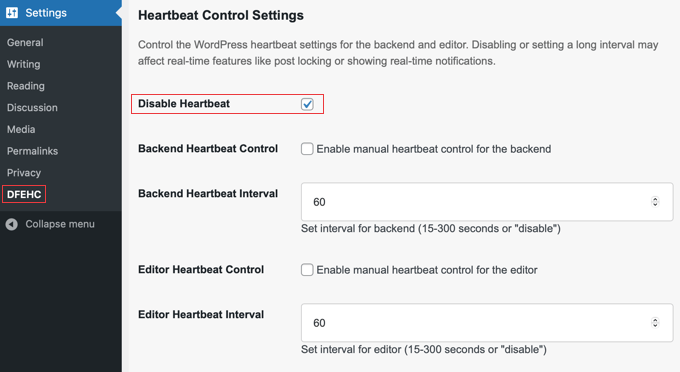 Disabling the Heartbeat API With a Plugin