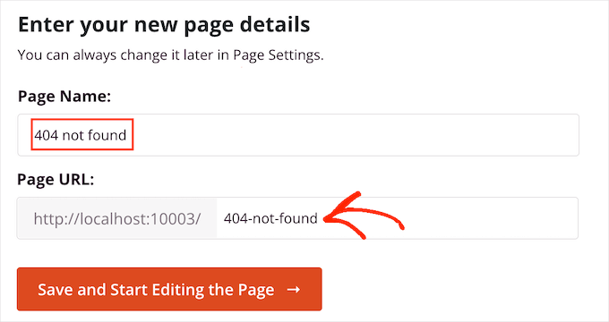 Creating a new page in WordPress