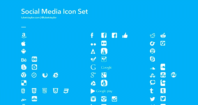 social media icon png set