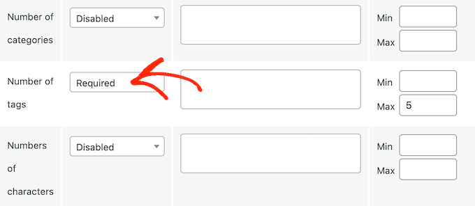 Setting a limit on WordPress tags