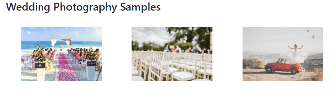 Wedding photography samples