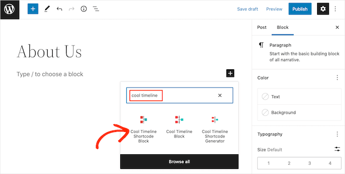 The Cooltime Shortcode Block for WordPress