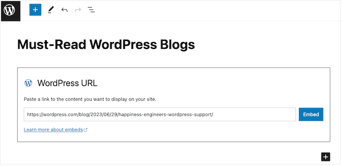 如何嵌入 WordPress 页面或帖子