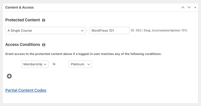 Content and access rules