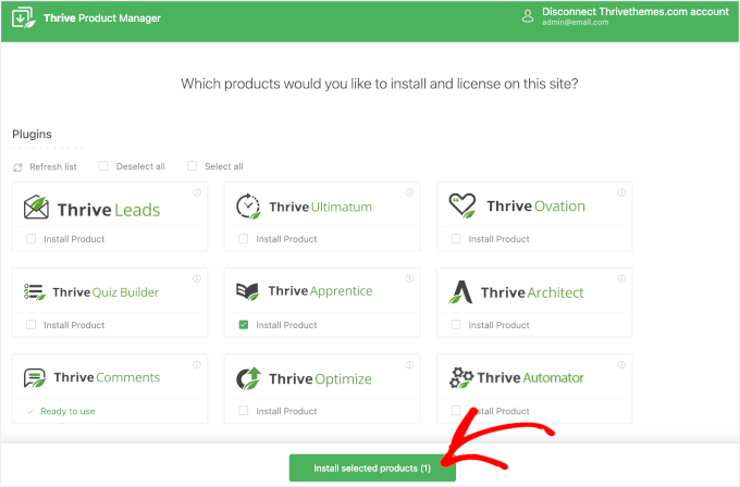 Installing Thrive Apprentice