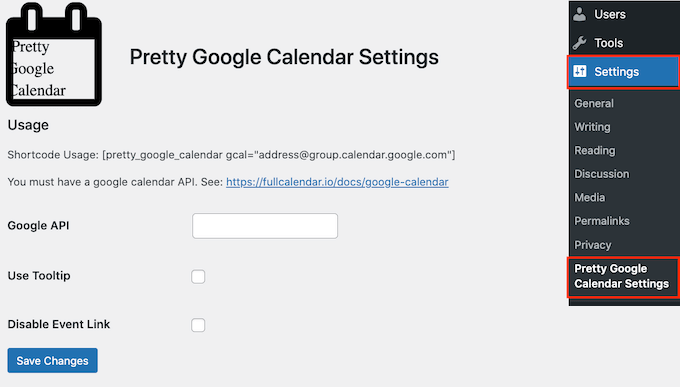 Handle API errors, Google Calendar