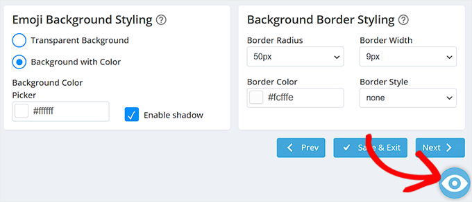 Customize emoji background color and border styling