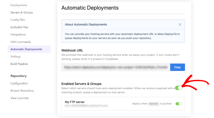 Enable auto deployment