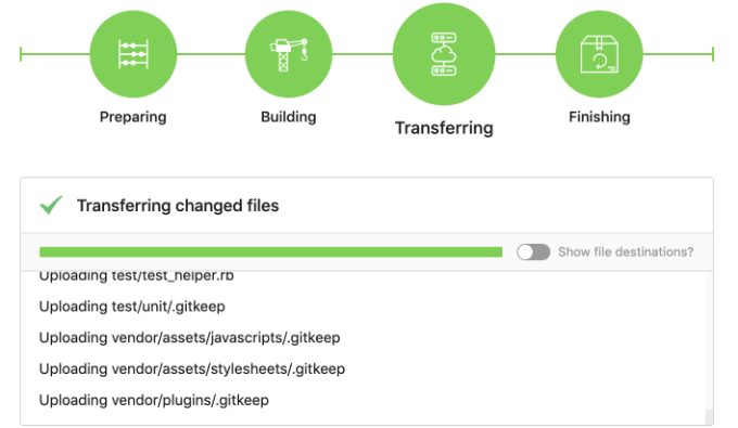 View deployment progress