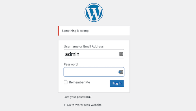 Brute force login Custom Error Message