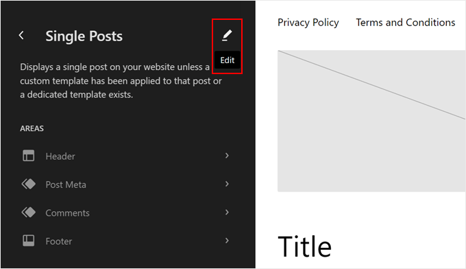 Editing the Single Posts template in FSE