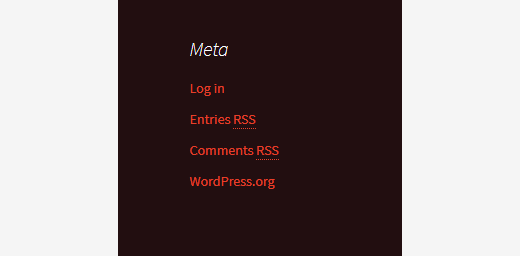 Login link w meta widget