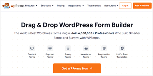 WPForms page title and subtitle