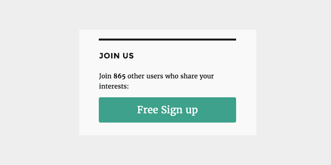 Showing user count to encourage more users to register