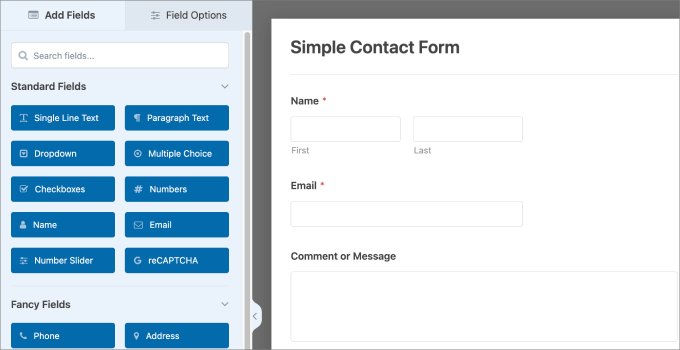 wpforms drag and drop editor