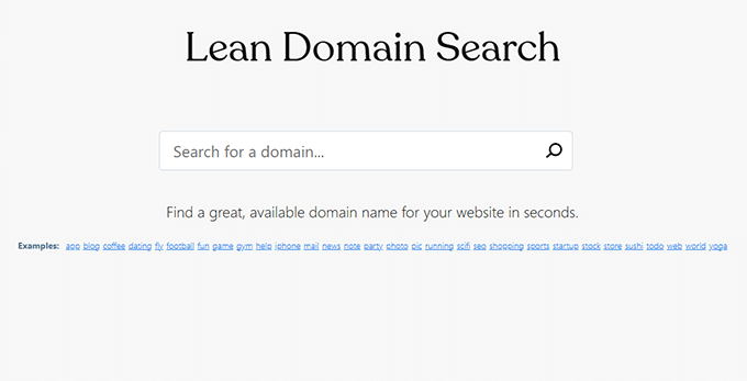 Lean Domain Search