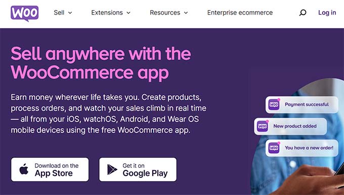 WooCommerce app