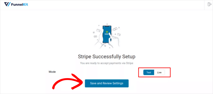Select Test or Live mode for Stripe Payment Gateway for WooCommerce