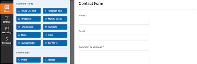 WPForms form builder