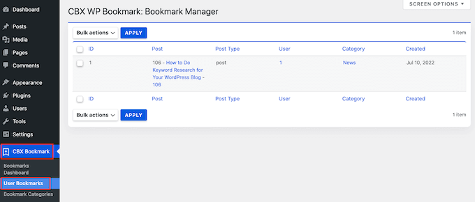 Monitoring your audience's bookmarks and favoriting