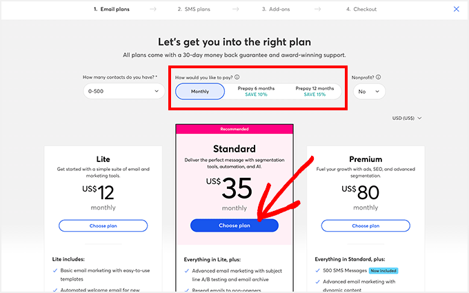 Constant Contact Pricing Plans