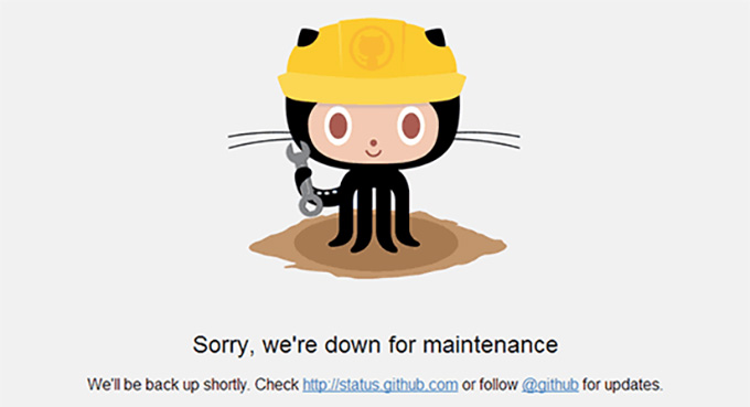 GitHub 维护页面