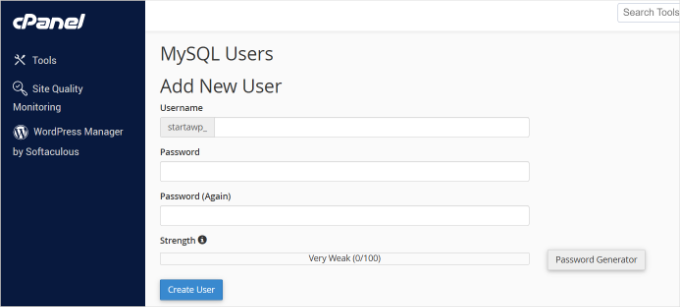 Add new SQL user