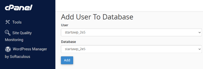 Add new user to database